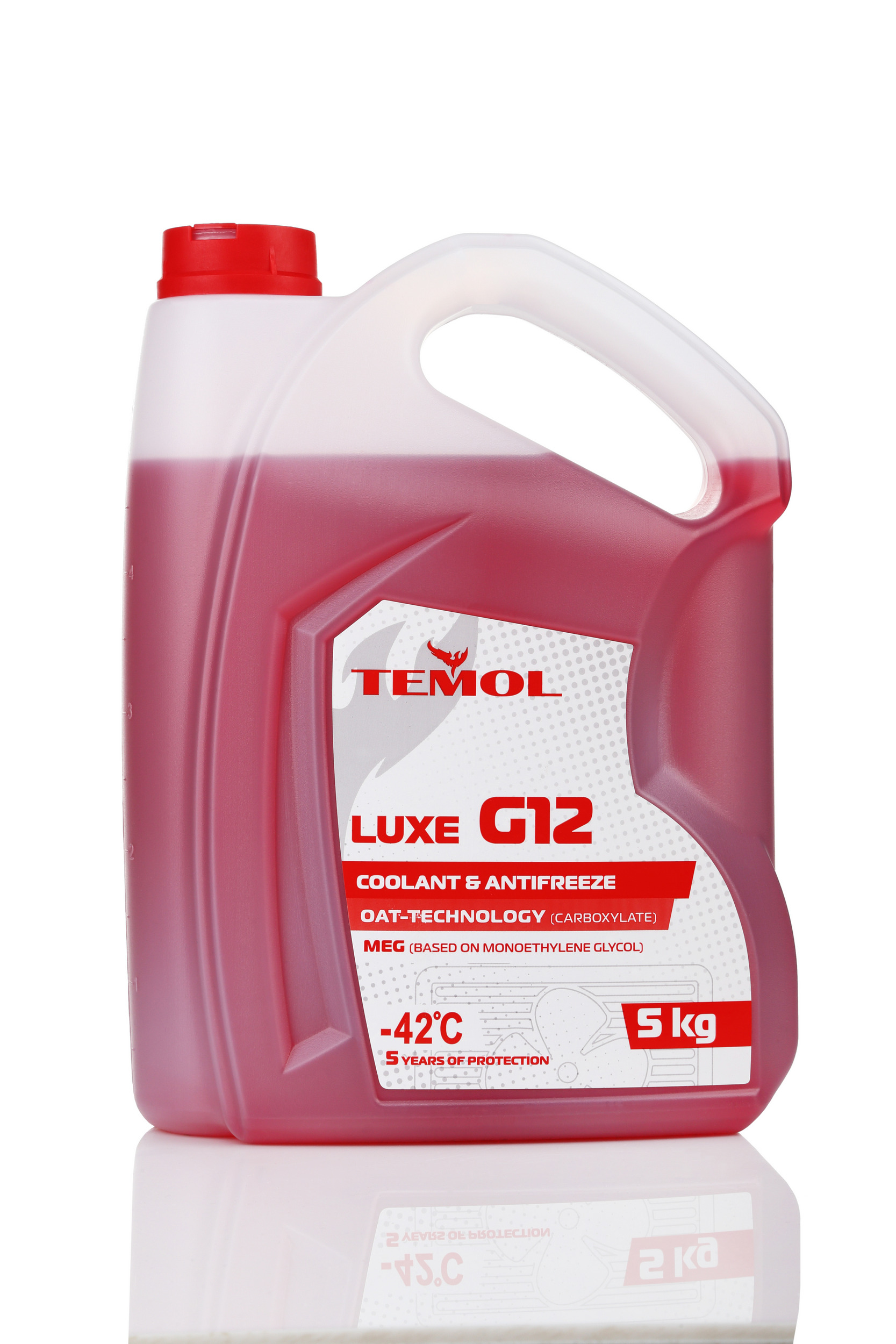 Рідина охолоджуюча TEMOL Antifreeze Luxe G12 Red (5 л)